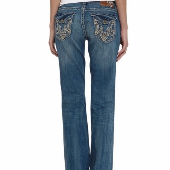 MEK Portland Bootcut Raw Hem Jeans 27” Size 4 - Picture 1 of 6